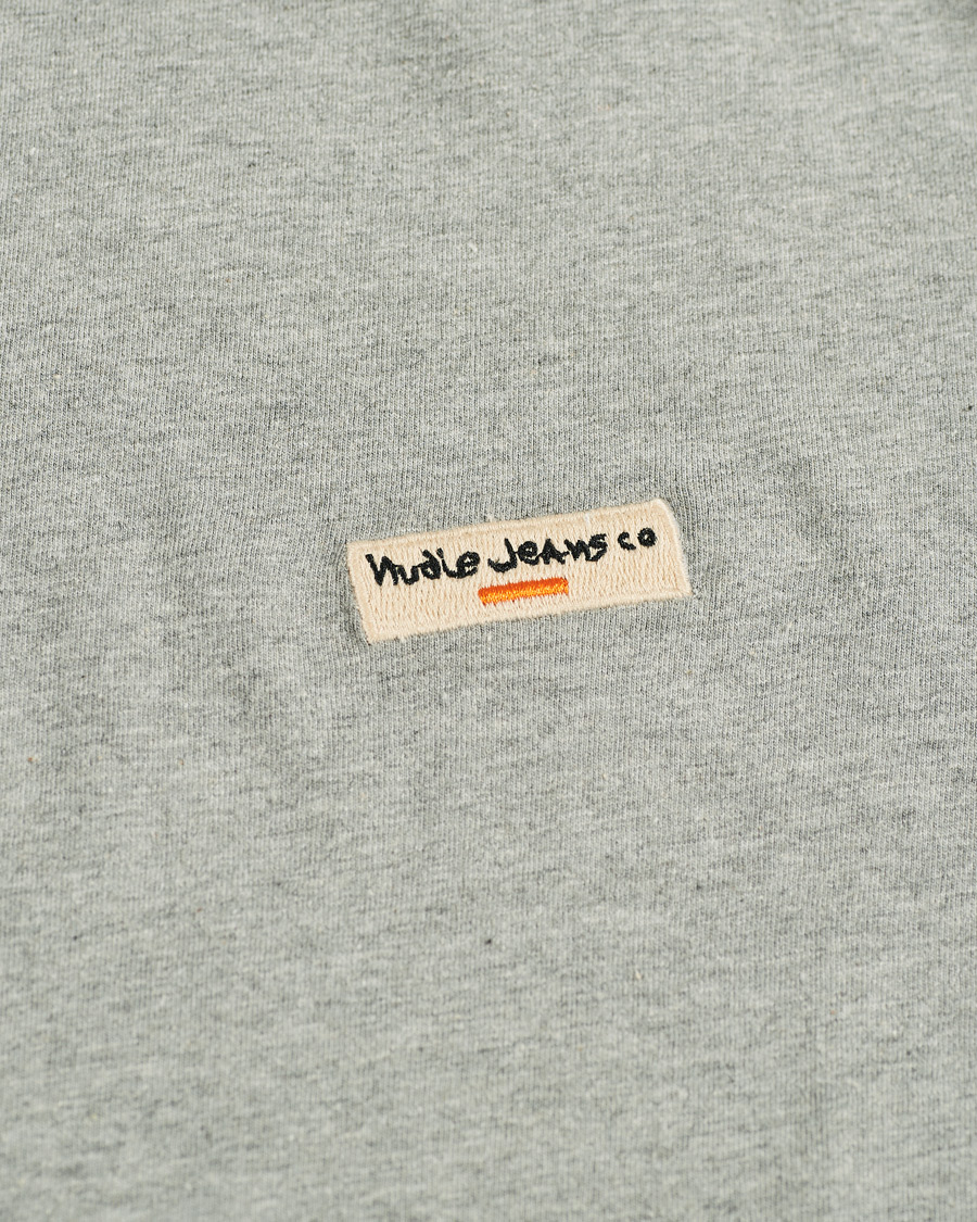 Herren | T-Shirts | Nudie Jeans | Daniel Logo Tee Grey Melange