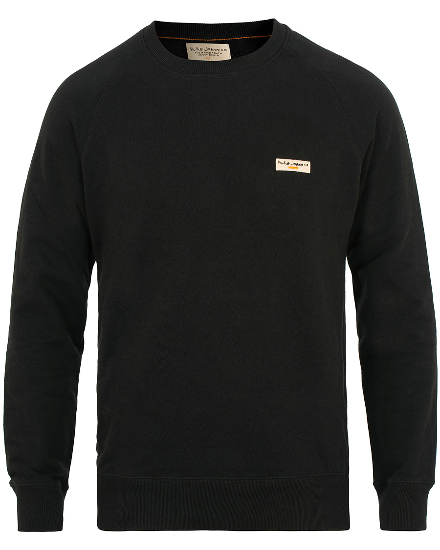 Herren | Pullover | Nudie Jeans | Samuel Logo Crew Neck Sweatshirt Black