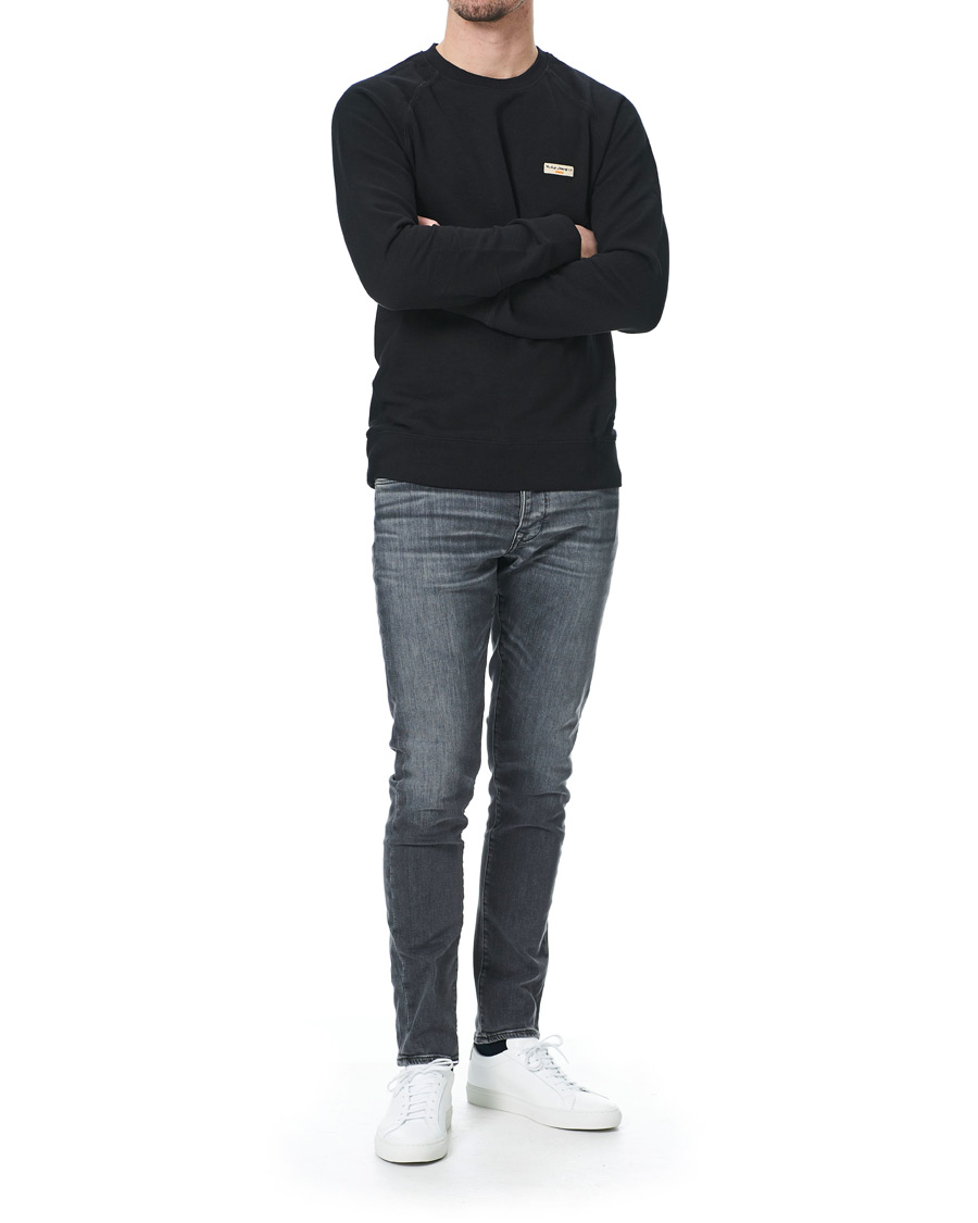 Herren | Pullover | Nudie Jeans | Samuel Logo Crew Neck Sweatshirt Black