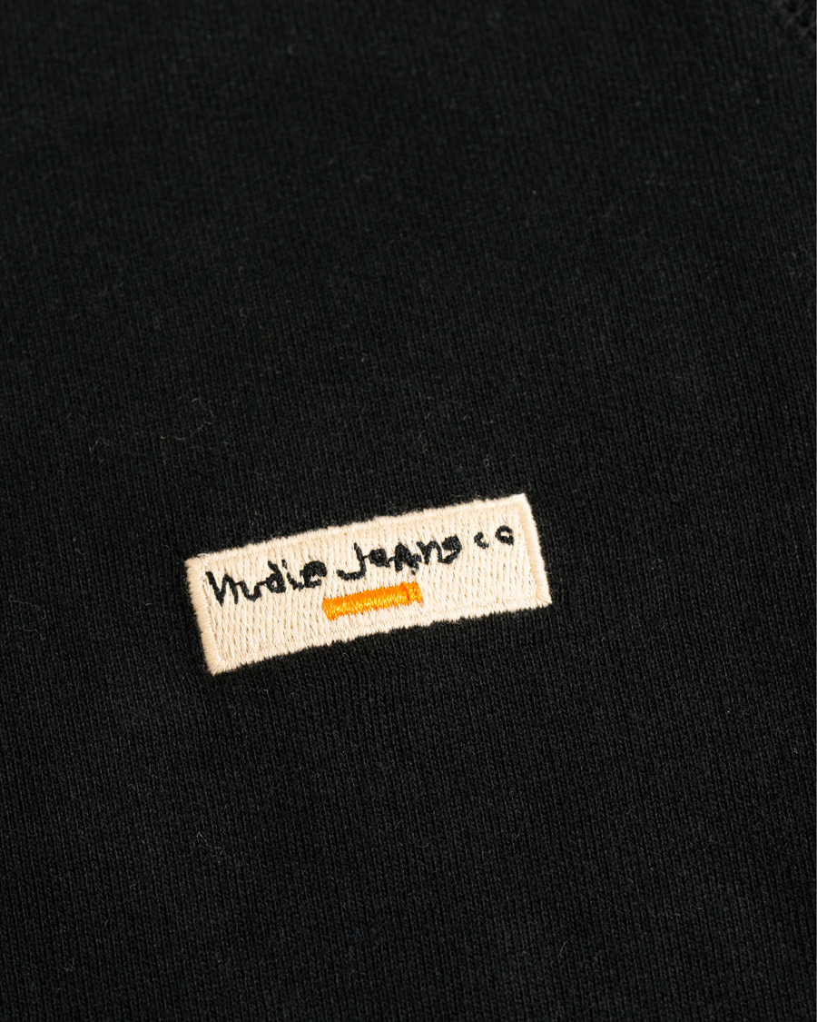 Herren | Pullover | Nudie Jeans | Samuel Logo Crew Neck Sweatshirt Black