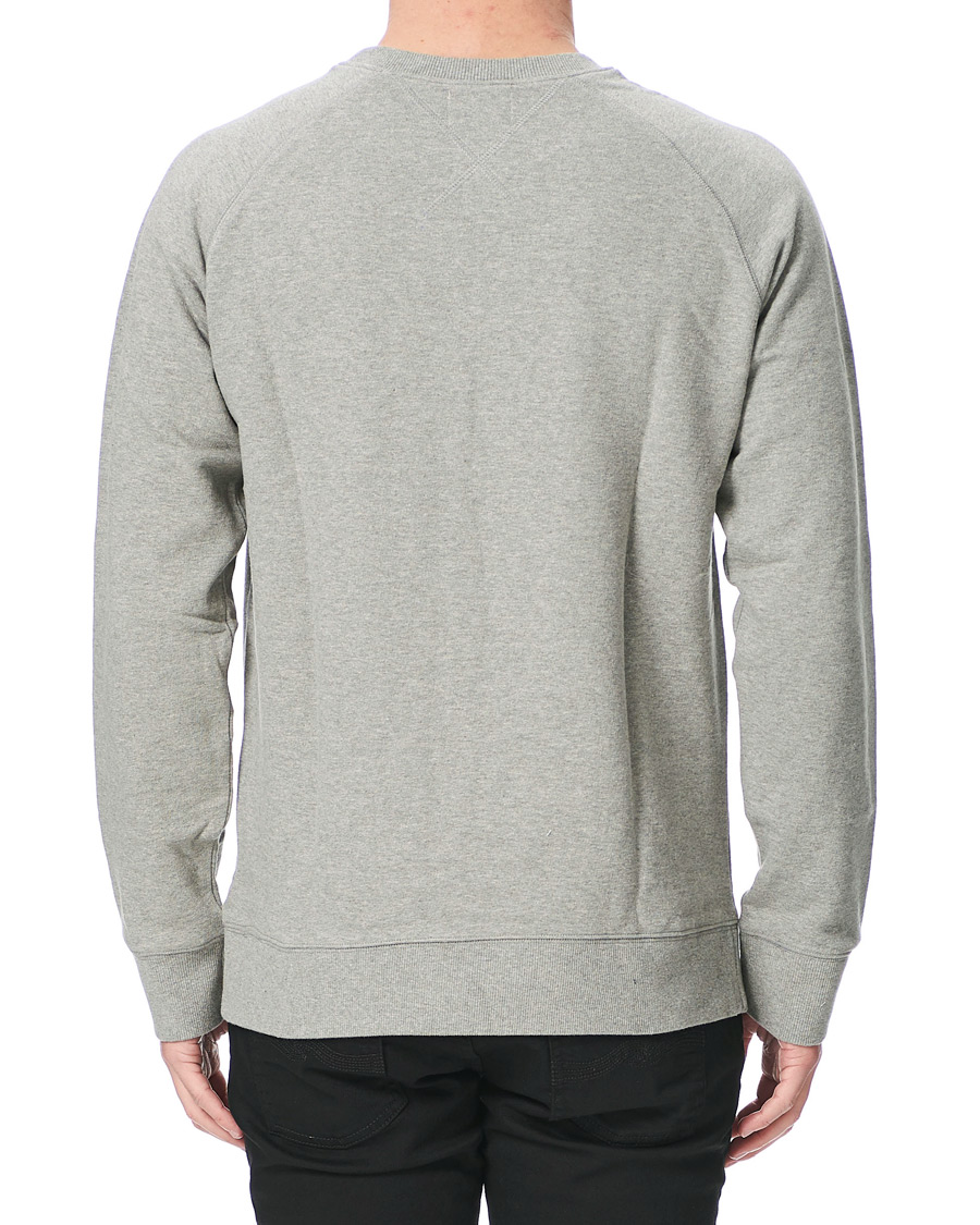 Herren | Pullover | Nudie Jeans | Samuel Logo Crew Neck Sweatshirt Grey Melange