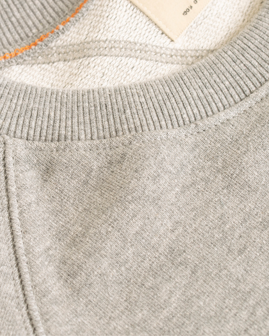 Herren | Pullover | Nudie Jeans | Samuel Logo Crew Neck Sweatshirt Grey Melange