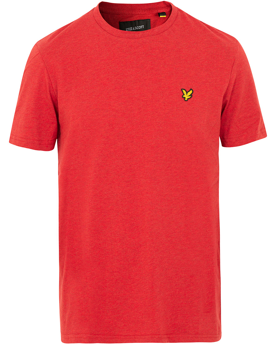 Herren | T-Shirts | Lyle & Scott | Garment Dyed T-Shirt Dark Red Marl