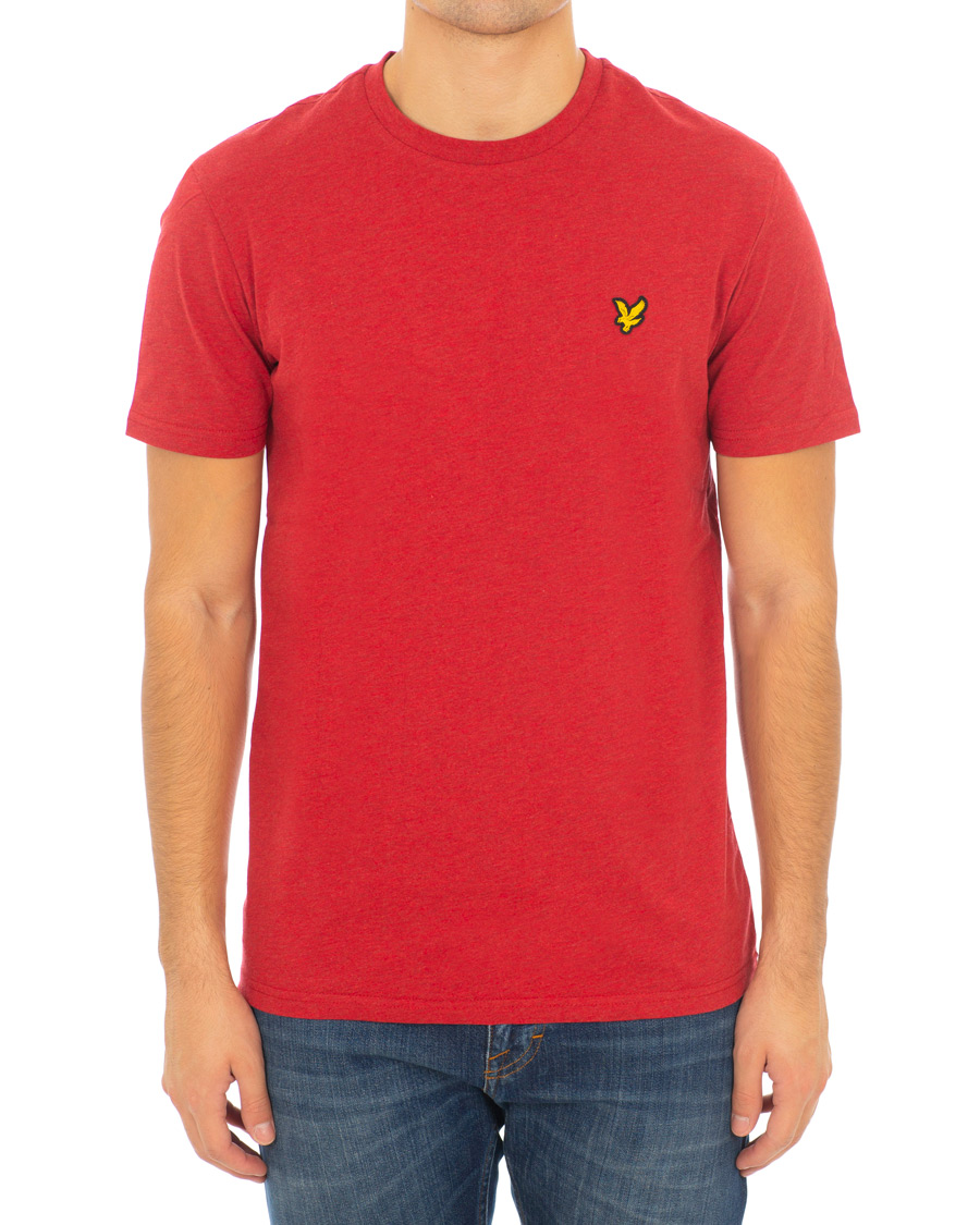 Herren | T-Shirts | Lyle & Scott | Garment Dyed T-Shirt Dark Red Marl