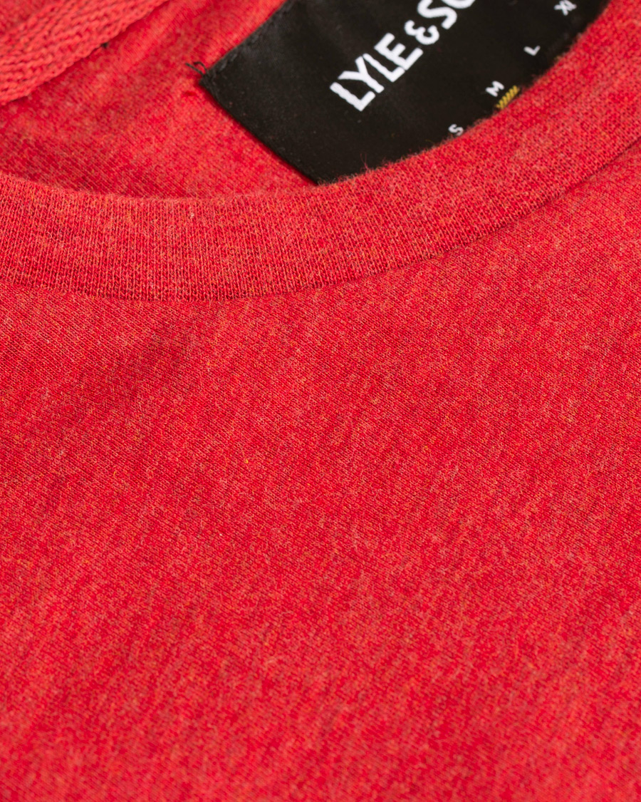 Herren | T-Shirts | Lyle & Scott | Garment Dyed T-Shirt Dark Red Marl