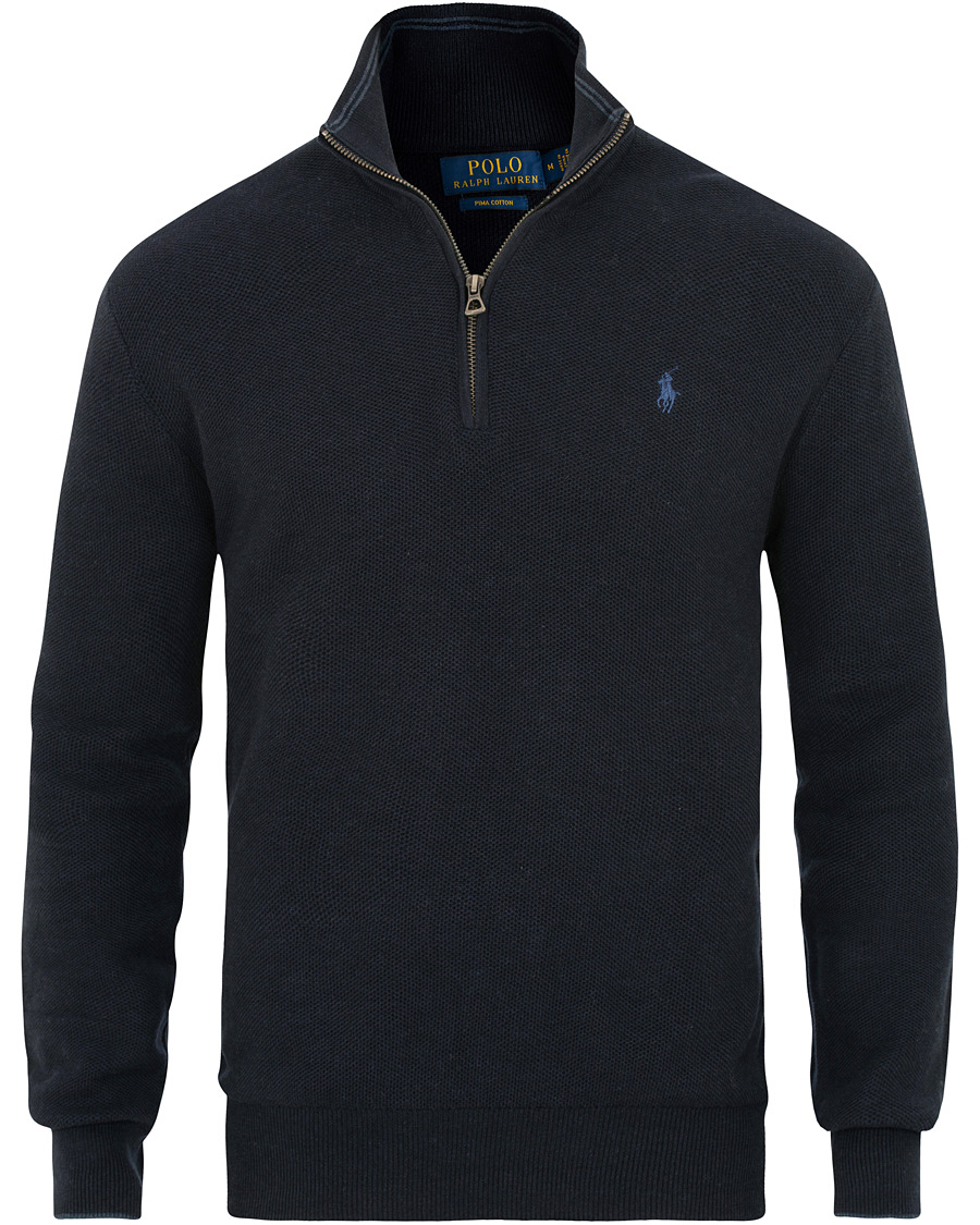 Herren | Pullover | Polo Ralph Lauren | Texture  Half Zip Navy Heather