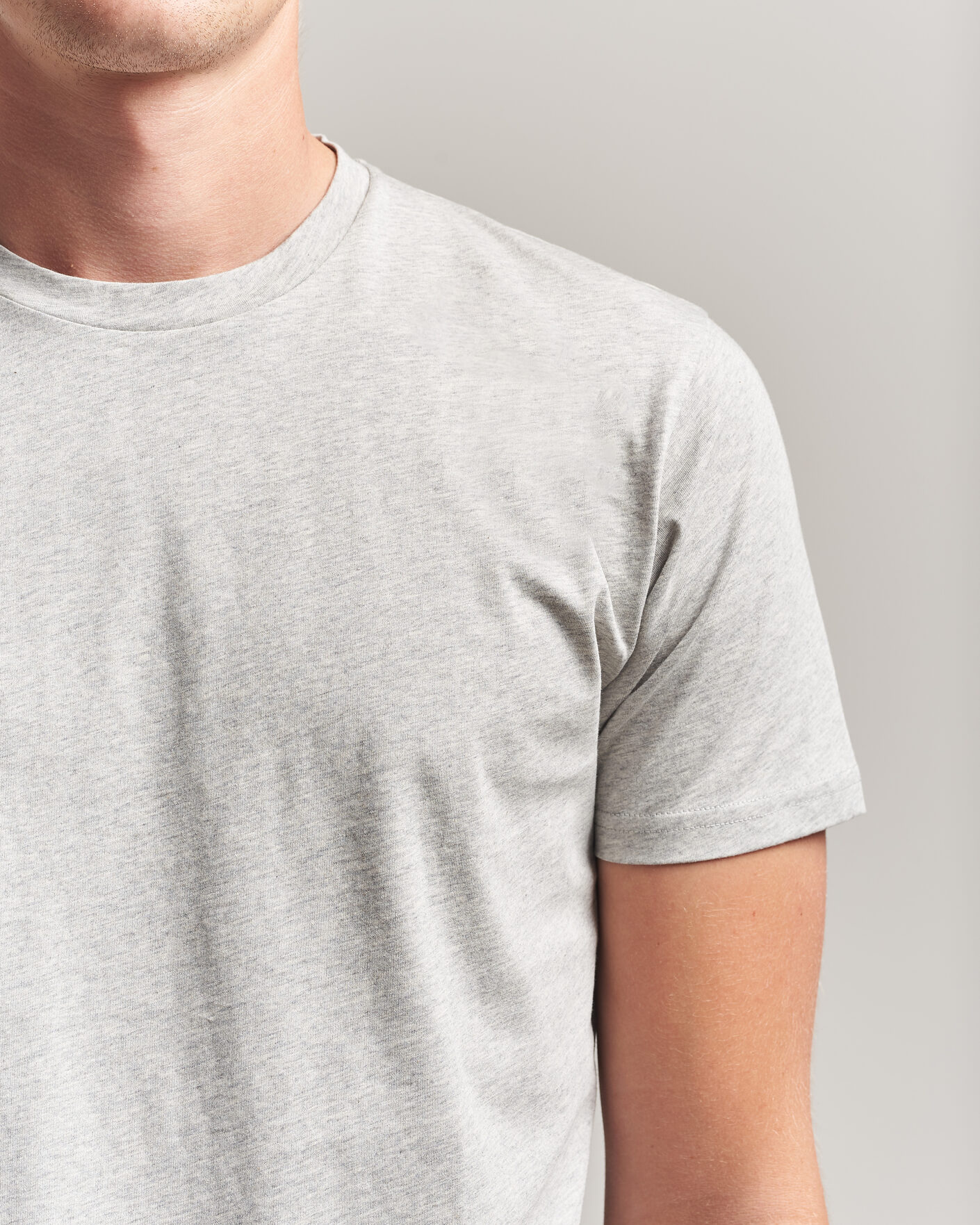 Herren | T-Shirts | Sunspel | Riviera Midweight T-Shirt Grey Melange