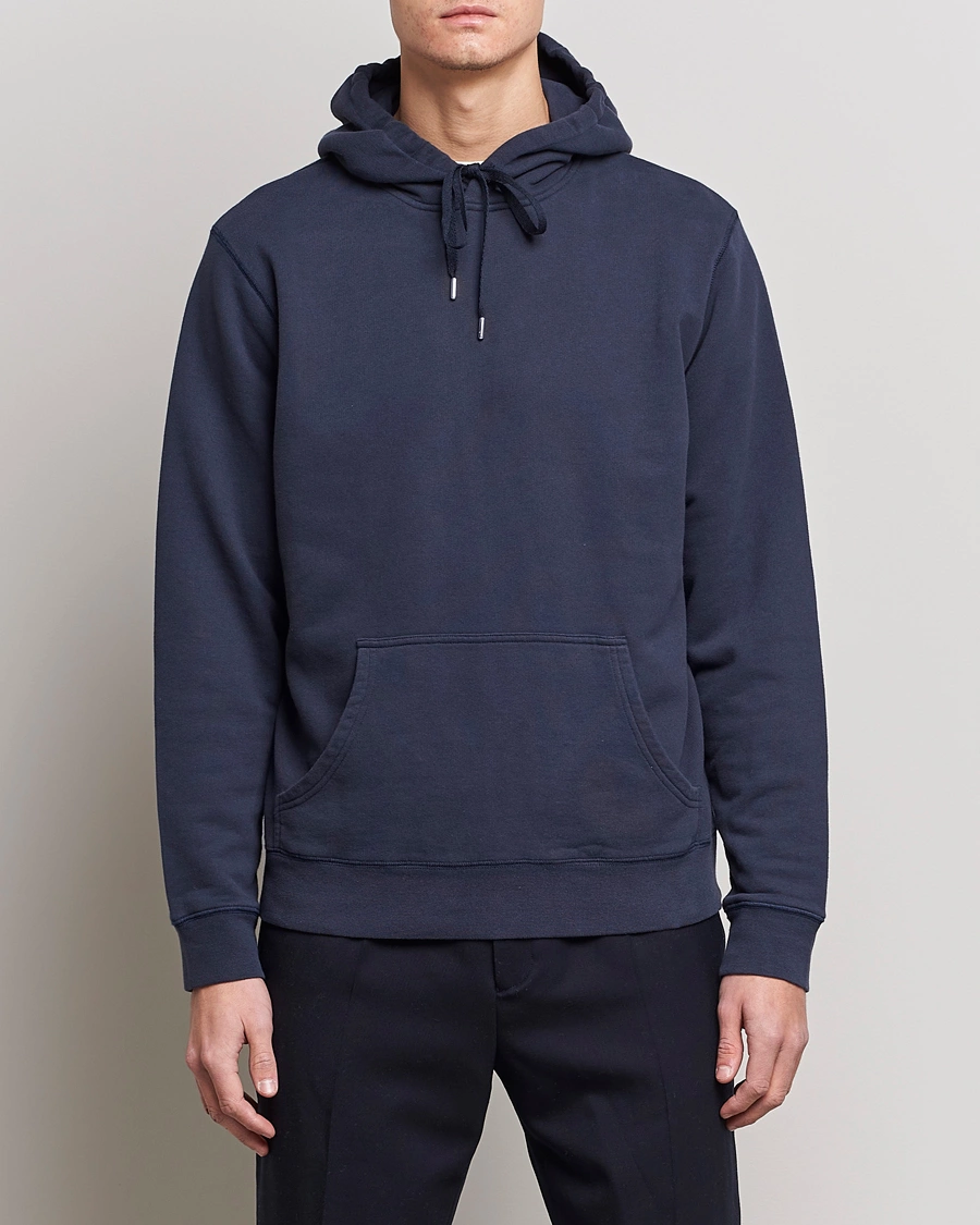 Herren |  | Sunspel | Loopback Hoodie Navy