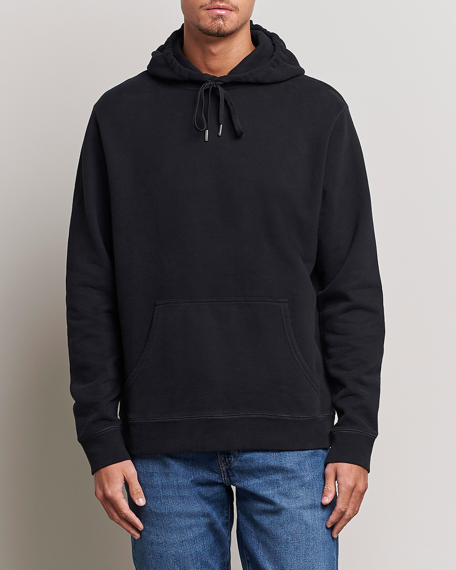 Herren | Kapuzenpullover | Sunspel | Loopback Hoodie Black