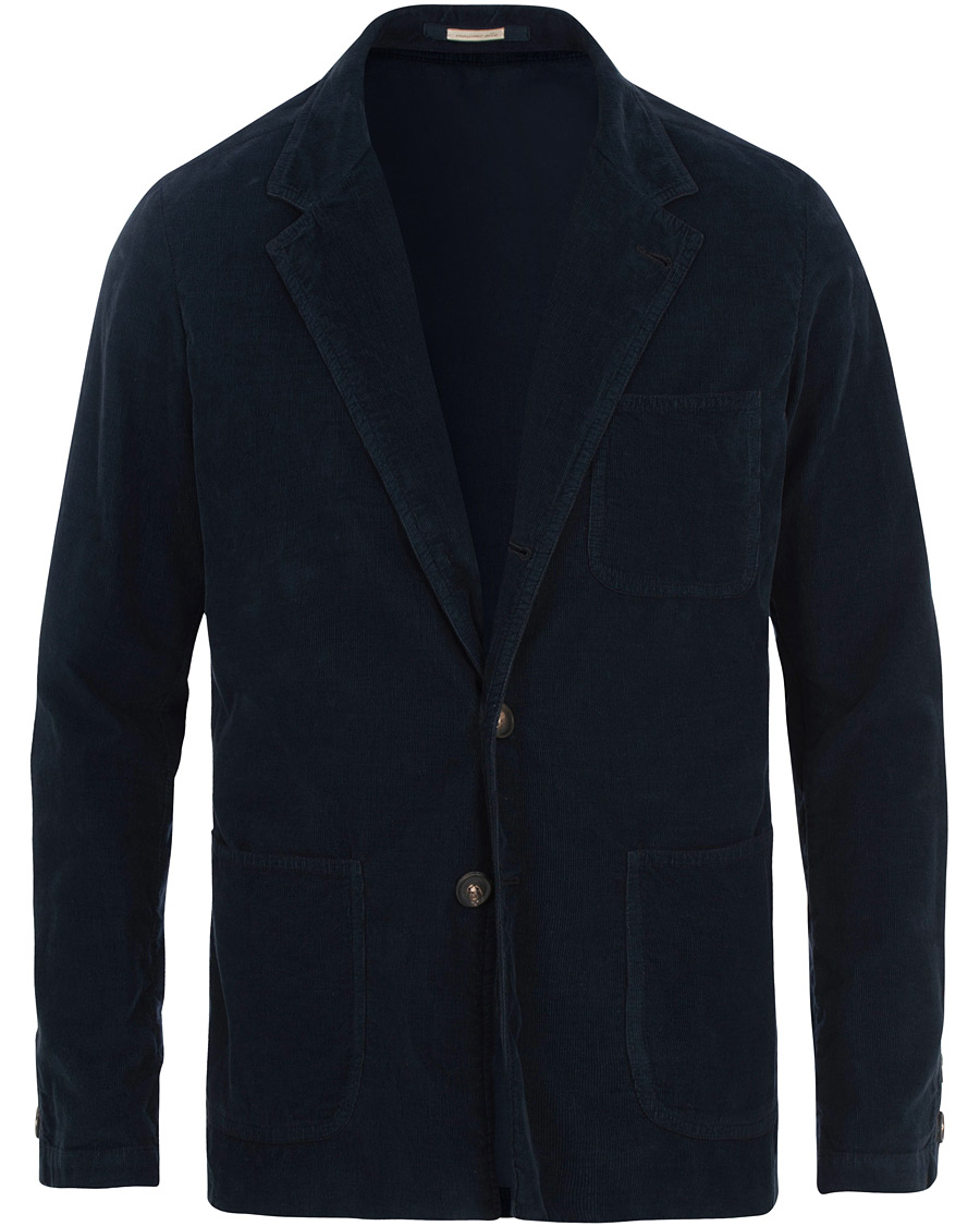 Herren | Sakkos | Massimo Alba | Baglietto Light Baby Corduroy Jacket Navy Blue