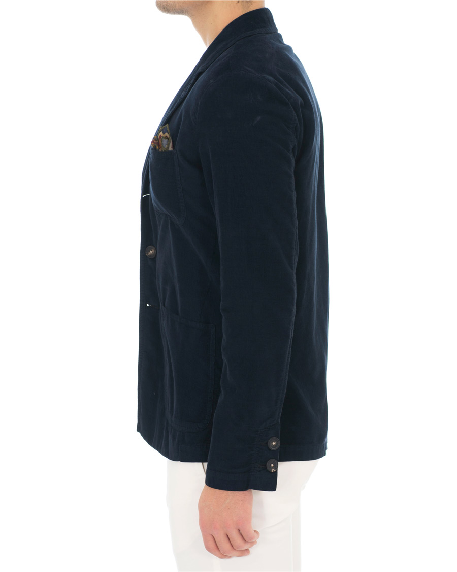 Herren | Sakkos | Massimo Alba | Baglietto Light Baby Corduroy Jacket Navy Blue