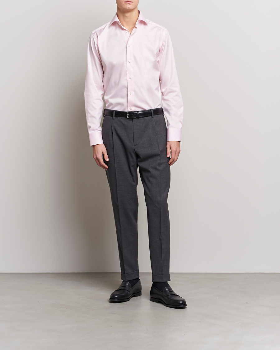 Herren | Formelle Hemden | Eton | Slim Fit Signature Twill Shirt Pink