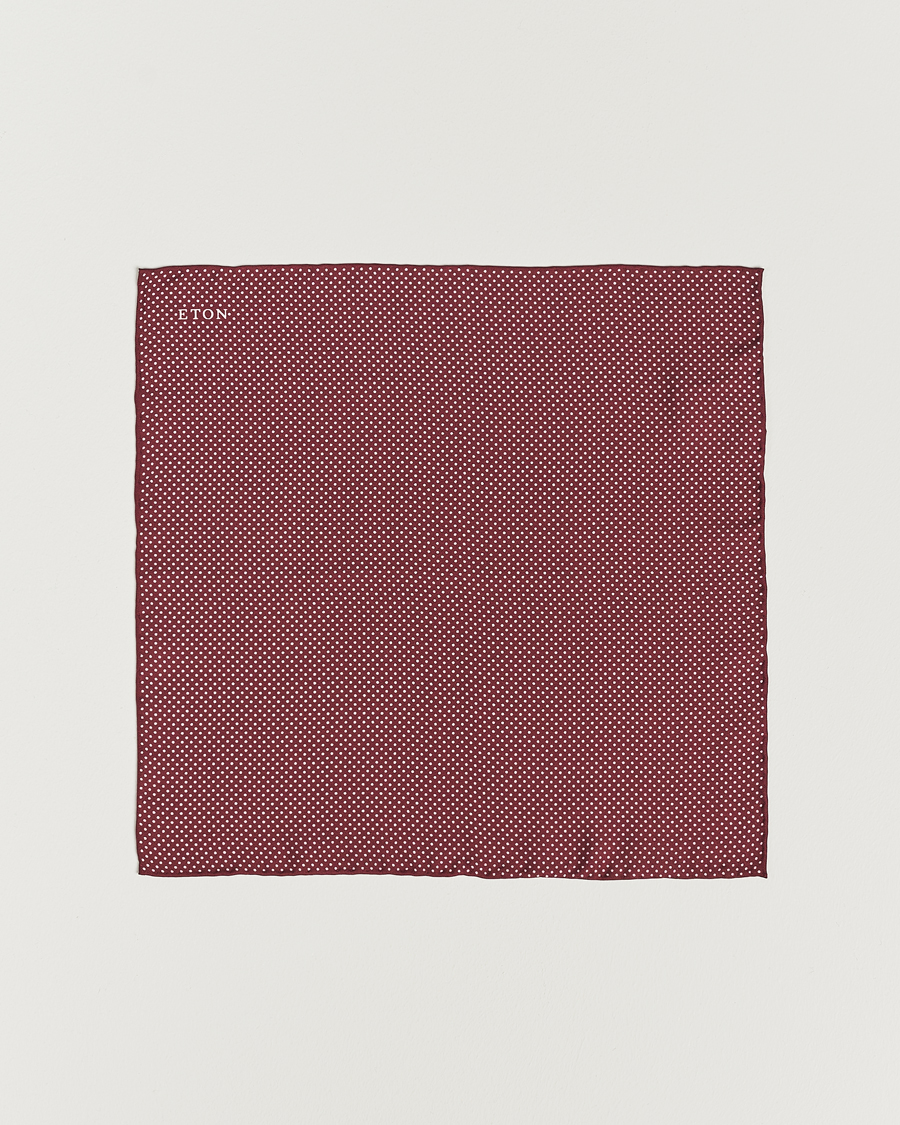 Herren | Einstecktücher | Eton | Silk Polka Dot Pocket Square Wine