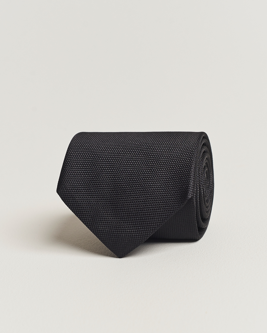 Herren | Eton Silk Basket Weave Tie Faded Black | Eton | Silk Basket Weave Tie Faded Black