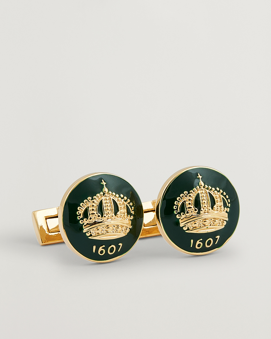 Herren | Manschettenknöpfe | Skultuna | The Crown Cufflinks Green