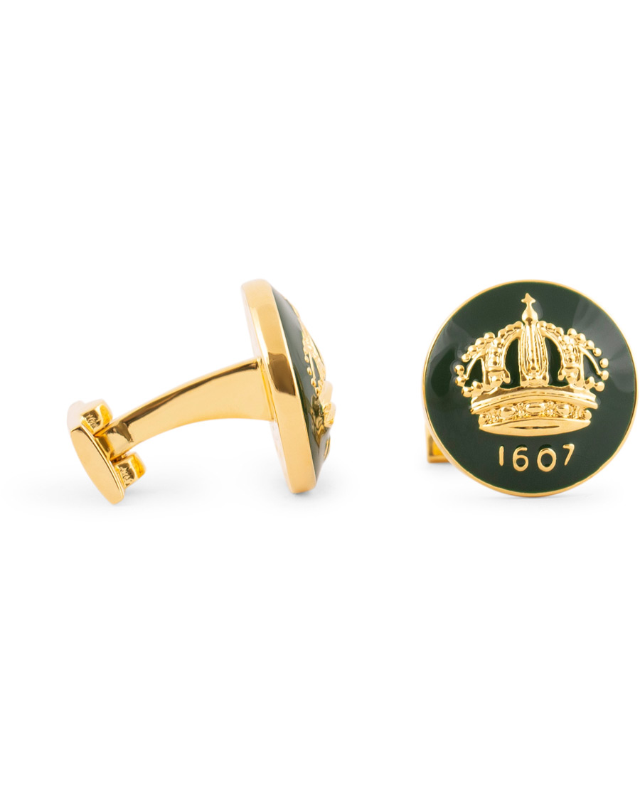 Herren | Manschettenknöpfe | Skultuna | The Crown Cufflinks Green