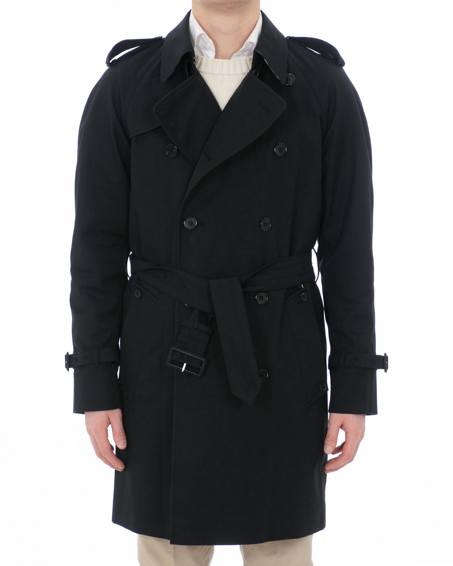 Aquascutum Corby Double Breasted Trenchcoat Navy bei CareOfCarl.de
