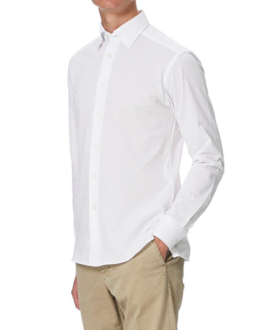 Herren | Hemden | Eton | Slim Fit Jersey Button Under Shirt White