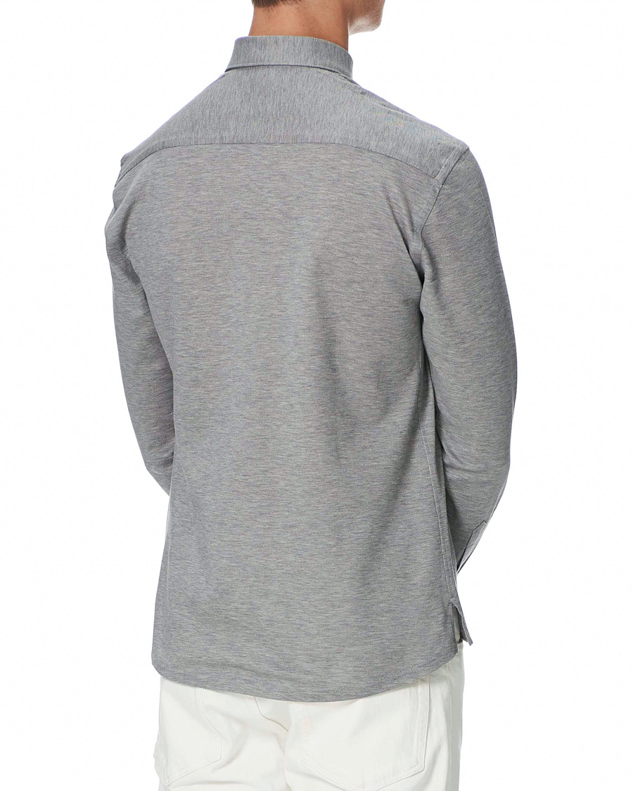 Herren | Hemden | Eton | Slim Fit Jersey Button Under Shirt Grey