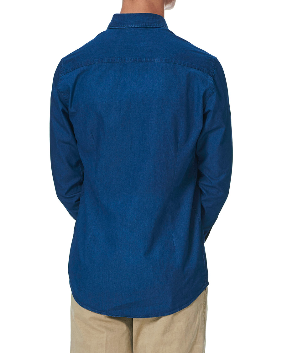 Herren | Hemden | Eton | Slim Fit Twill Extreme Cutaway Shirt Dark Blue