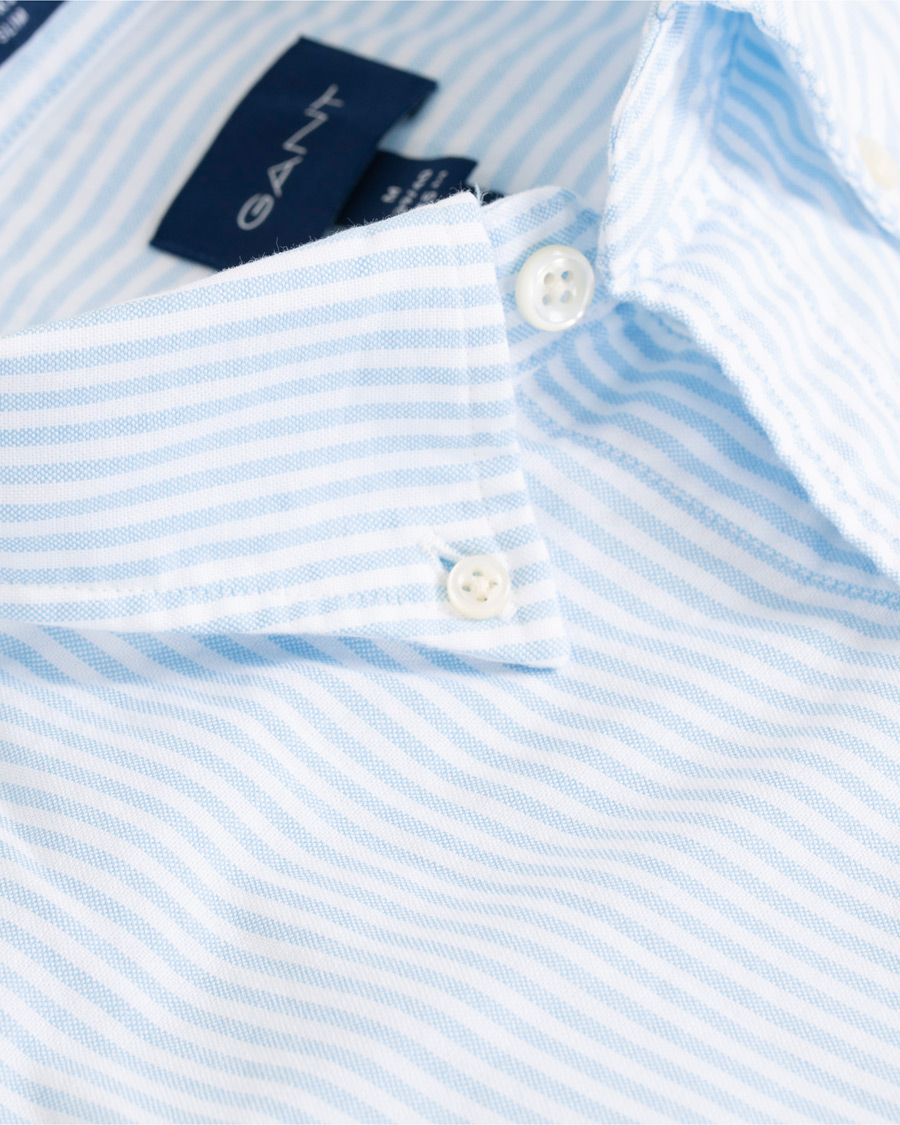 Herren | Hemden | GANT | Slim Fit Oxford Banker Stripe Shirt Capri Blue