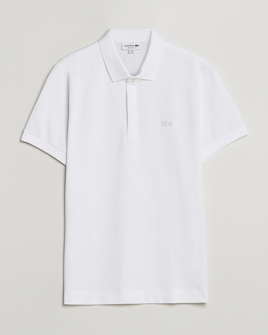 Lacoste Regular Fit Tonal Crocodile Poloshirt White bei Care of Carl