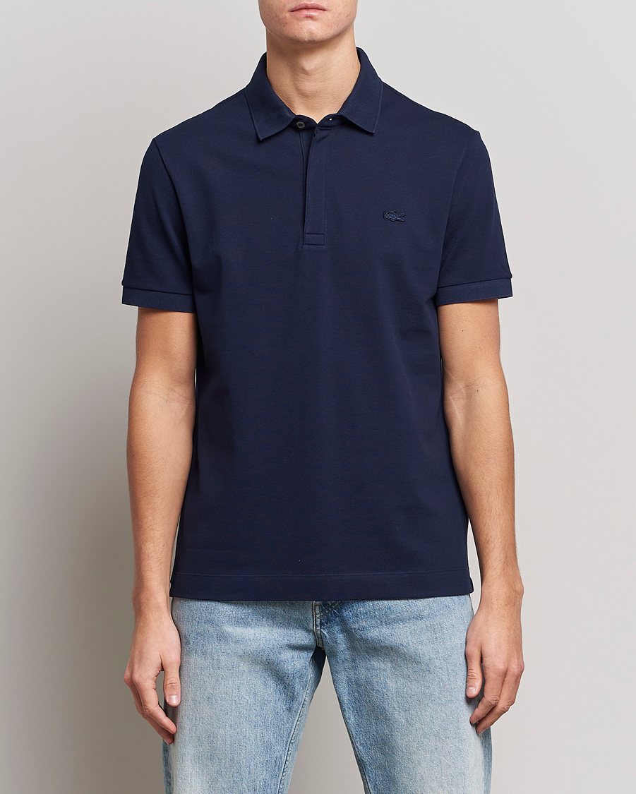 Herr | Kläder | Lacoste | Regular Fit Tonal Crocodile Poloshirt Navy Blue