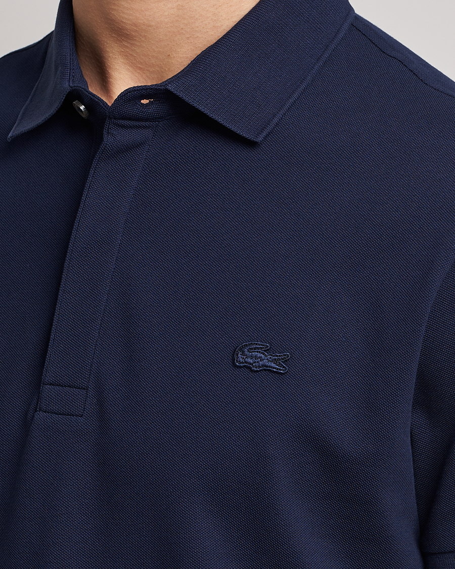 Lacoste Regular Fit Tonal Crocodile Poloshirt Navy Blue bei Care of Carl