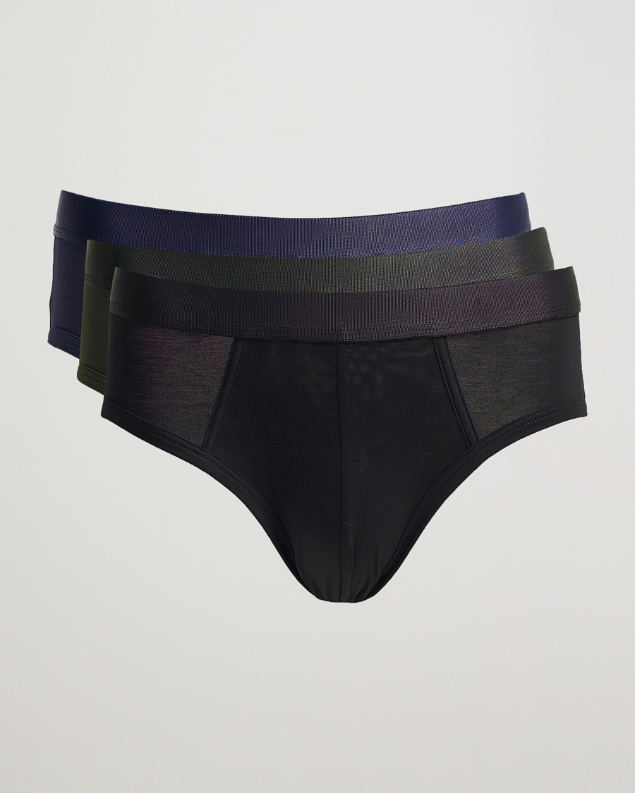 Herren | Unterwäsche | CDLP | 3-Pack Y-Brief Black/Army Green/Navy