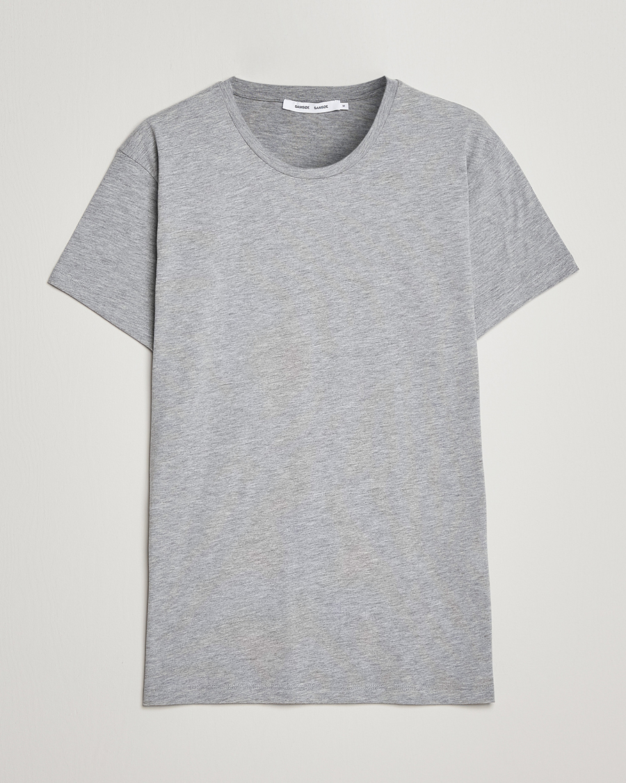 Herren | T-Shirts | Samsøe & Samsøe | Kronos Crew Neck Tee Light Grey Melange