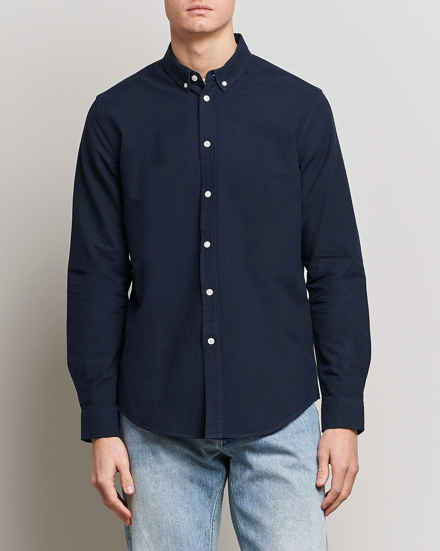 Herren |  | Samsøe & Samsøe | Liam Button Down Shirt Dark Sapphire