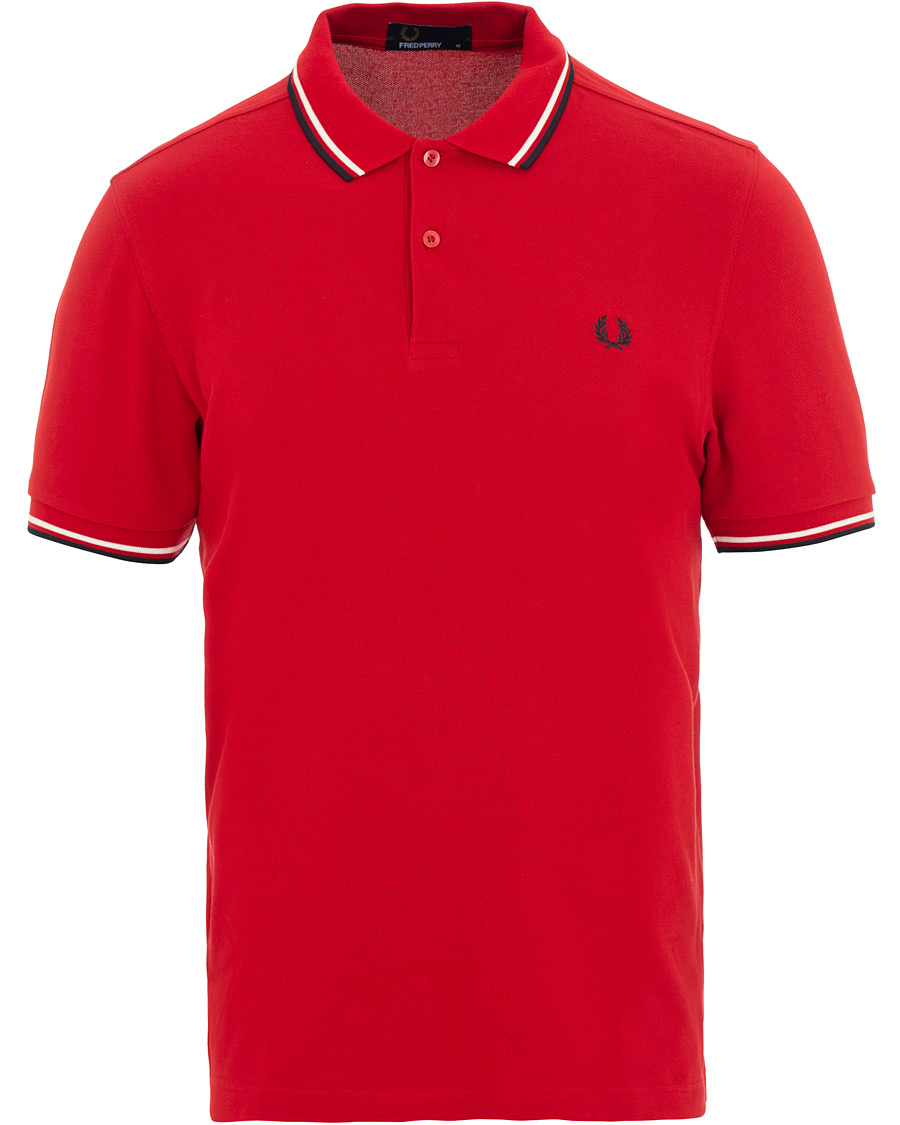 Herren | Poloshirts | Fred Perry | Twin Tip Polo Bright Red