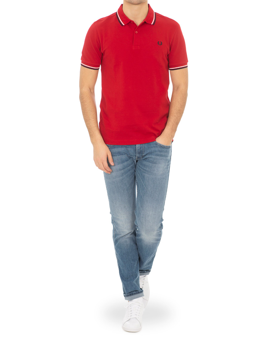 Herren | Poloshirts | Fred Perry | Twin Tip Polo Bright Red