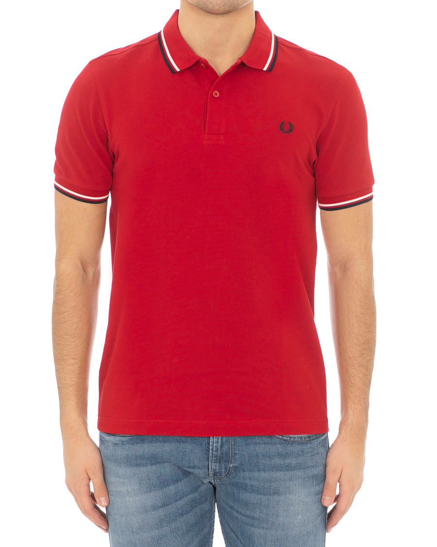 Herren | Poloshirts | Fred Perry | Twin Tip Polo Bright Red