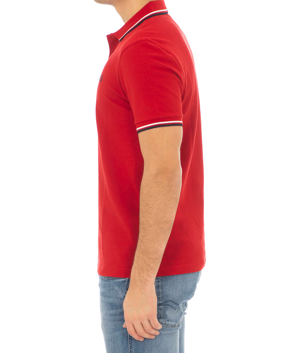 Herren | Poloshirts | Fred Perry | Twin Tip Polo Bright Red