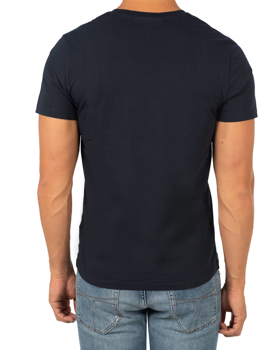 Herren | T-Shirts | Peak Performance | Logo Crew Neck Tee Marine Blue