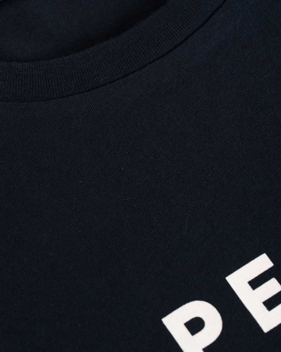 Herren | T-Shirts | Peak Performance | Logo Crew Neck Tee Marine Blue