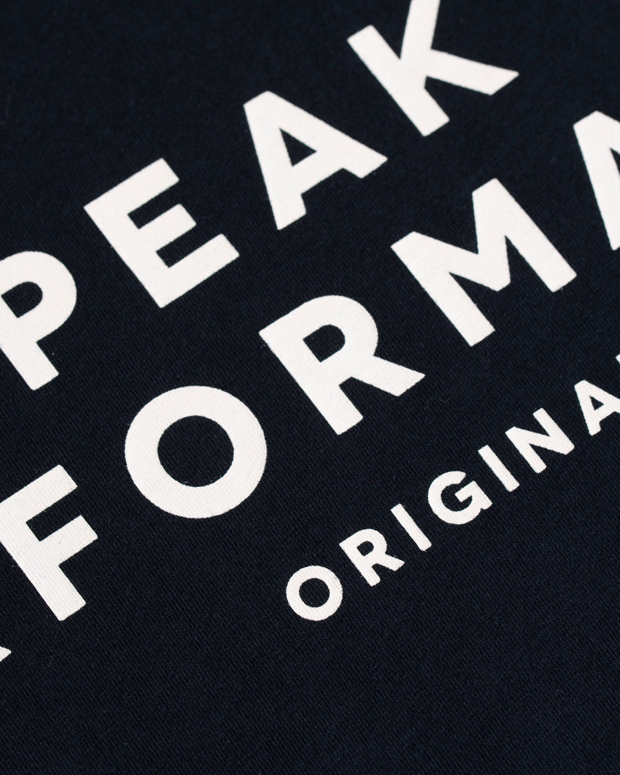 Herren | T-Shirts | Peak Performance | Logo Crew Neck Tee Marine Blue