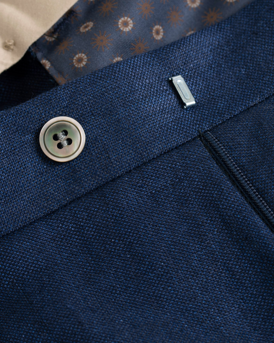 Herren | Hosen | Oscar Jacobson | Diego Linen Trousers Blue