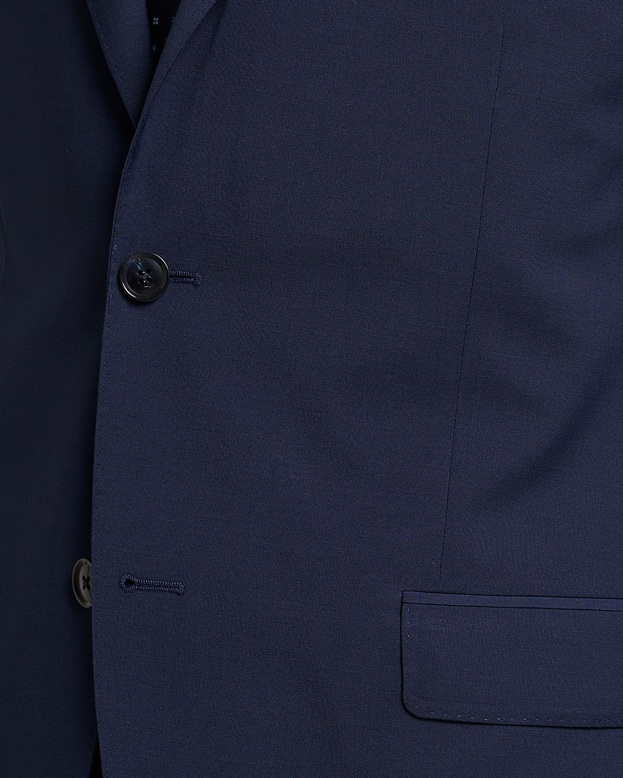 Herren | Sakkos | Oscar Jacobson | Edmund Wool Stretch Blazer Blue