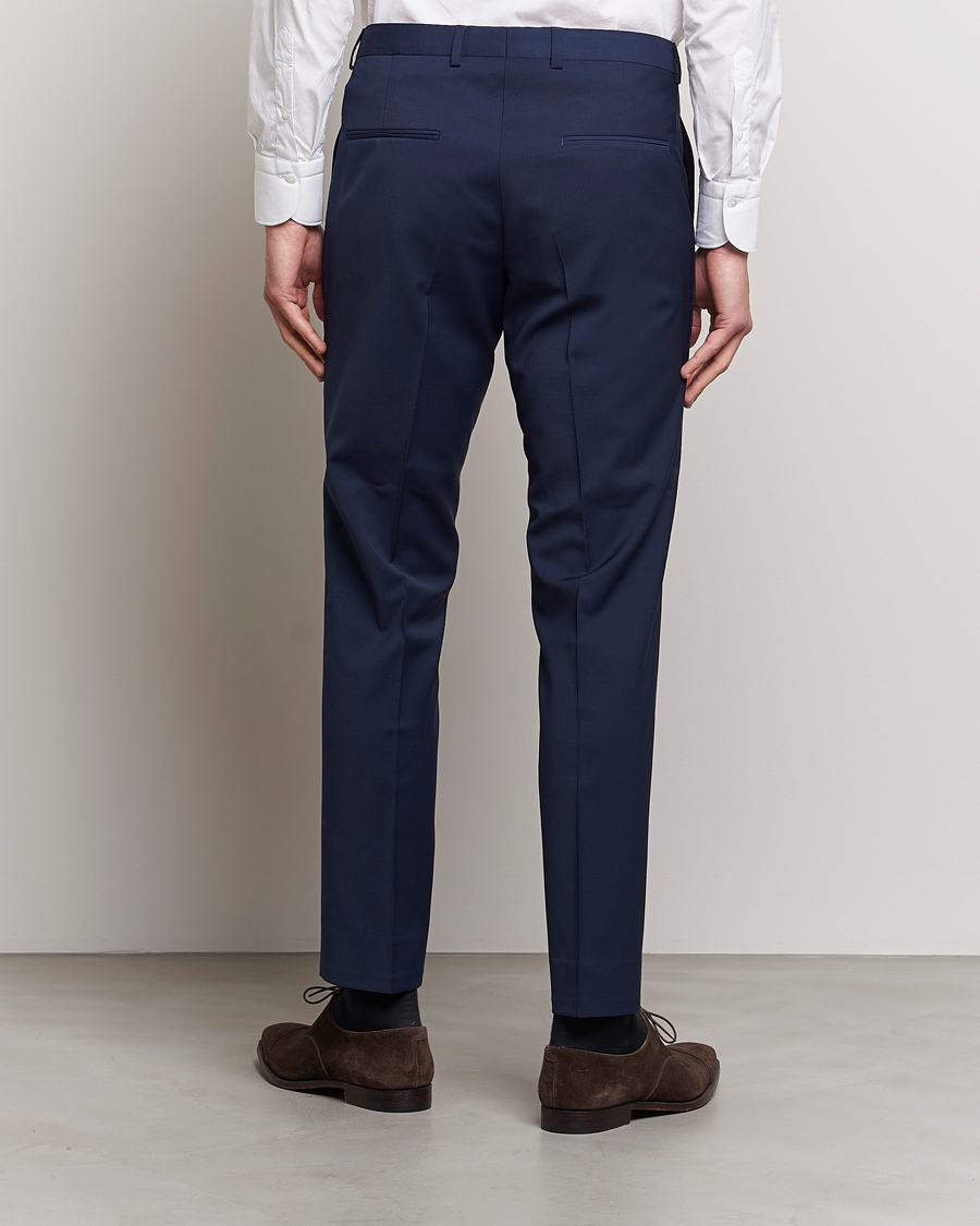 Herren | Hosen | Oscar Jacobson | Denz Wool Stretch Trousers Blue