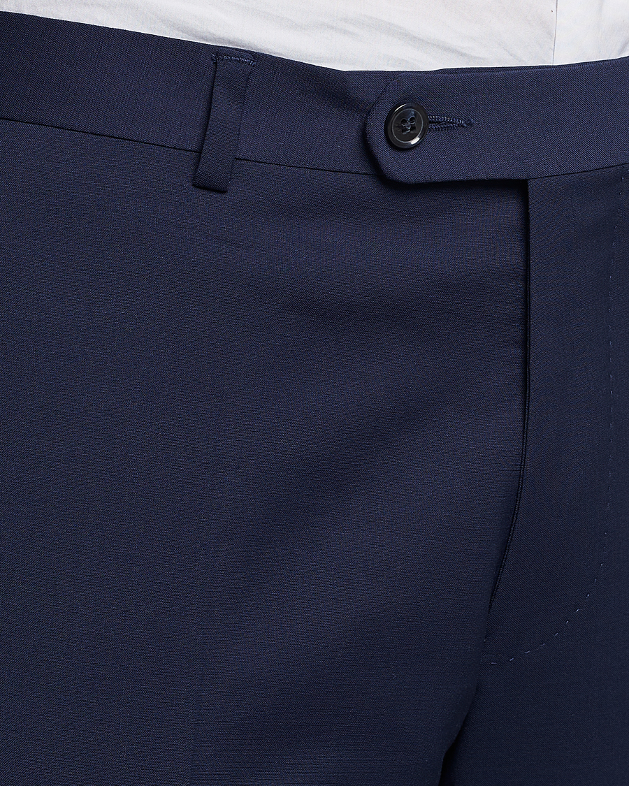 Herren | Hosen | Oscar Jacobson | Denz Wool Stretch Trousers Blue