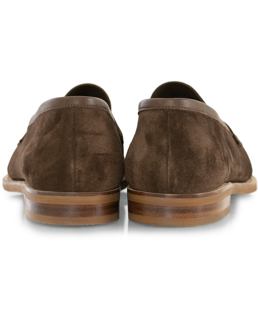 Herren | Edward Green Duke Unlined Penny Loafer Mocha Suede | Edward Green | Duke Unlined Penny Loafer Mocha Suede