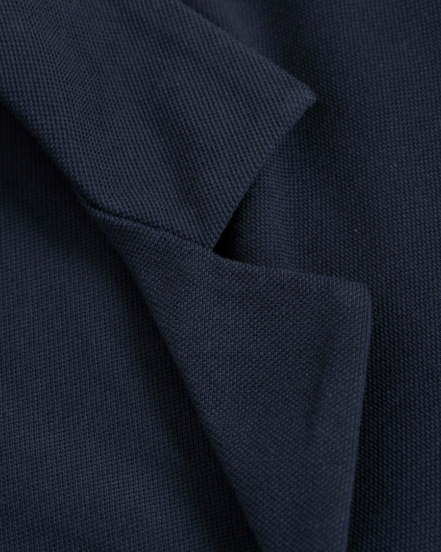 Herren | Hemden | Sunspel | Short Sleeve Pique Shirt Navy