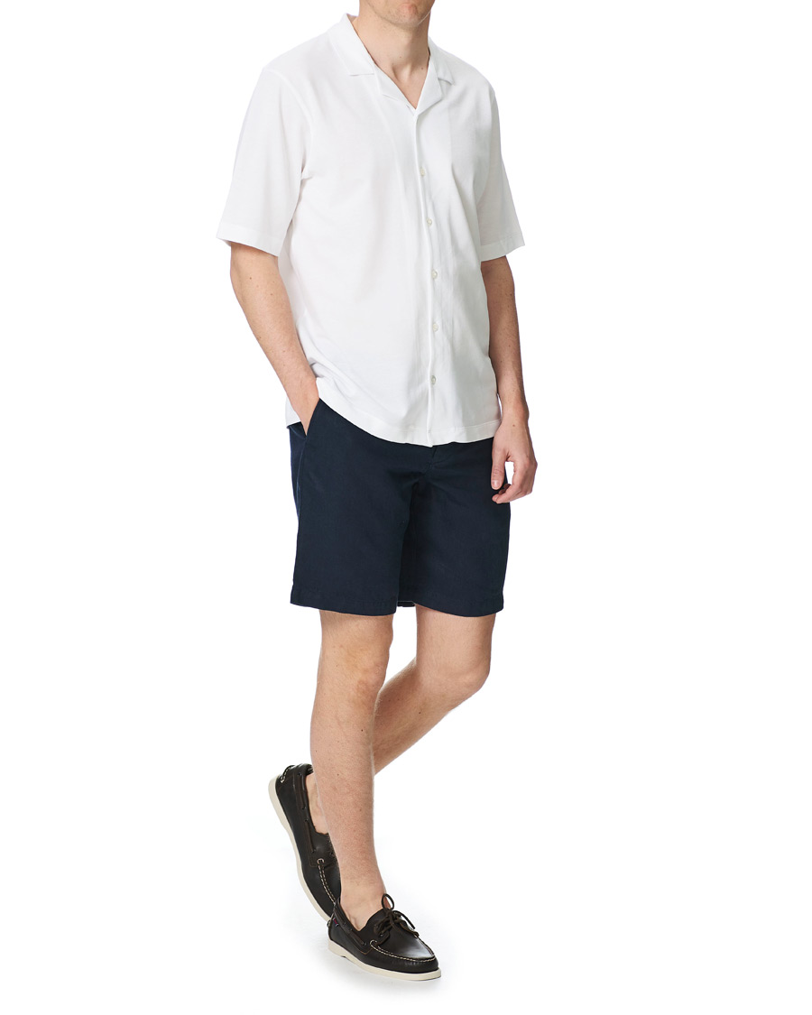 Herren | Hemden | Sunspel | Short Sleeve Pique Shirt White