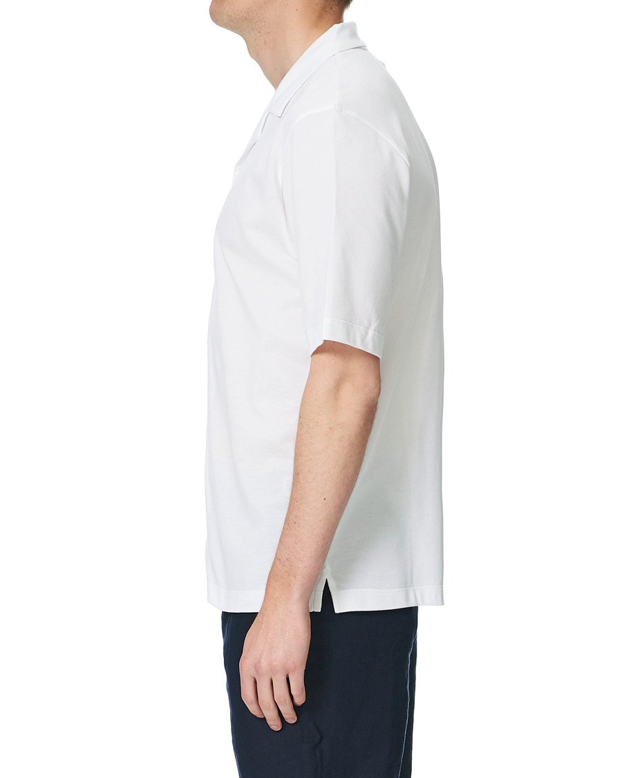 Herren | Hemden | Sunspel | Short Sleeve Pique Shirt White