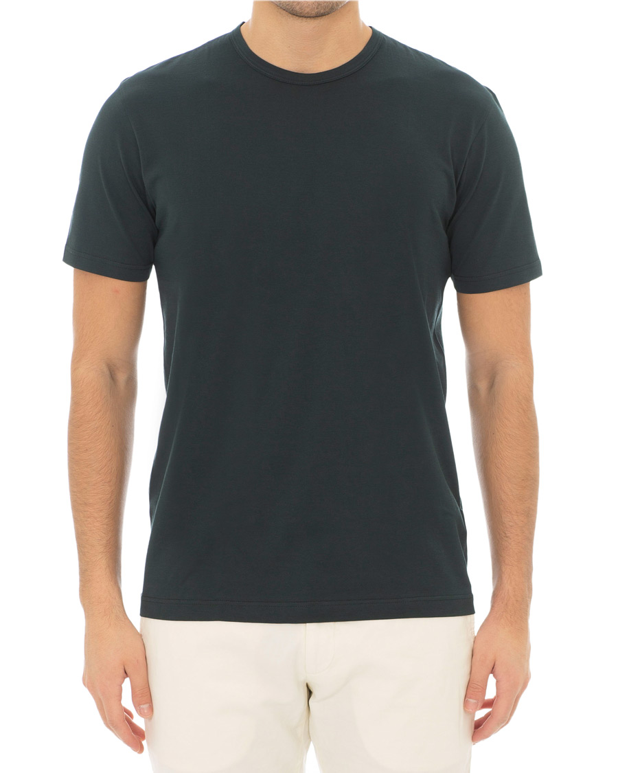 Herren | T-Shirts | Sunspel | Classic Crew Neck Tee Botiglia Green