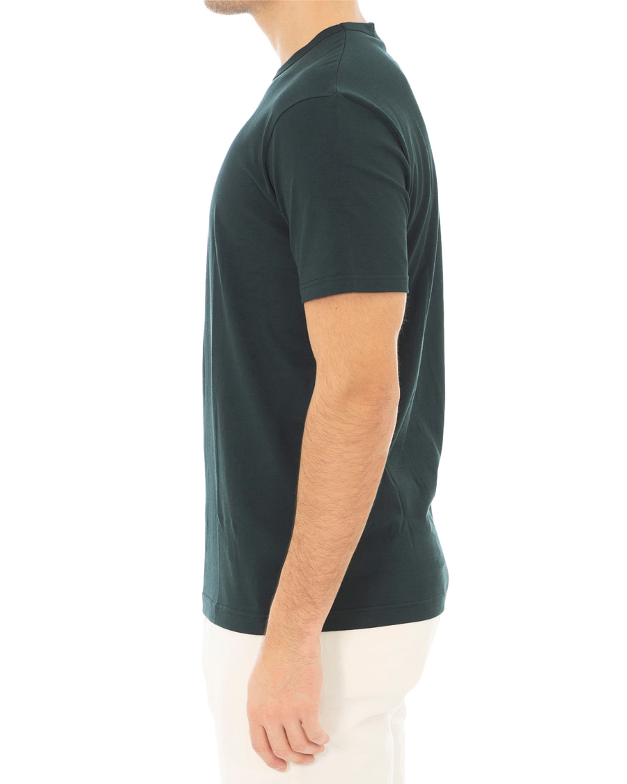 Herren | T-Shirts | Sunspel | Classic Crew Neck Tee Botiglia Green