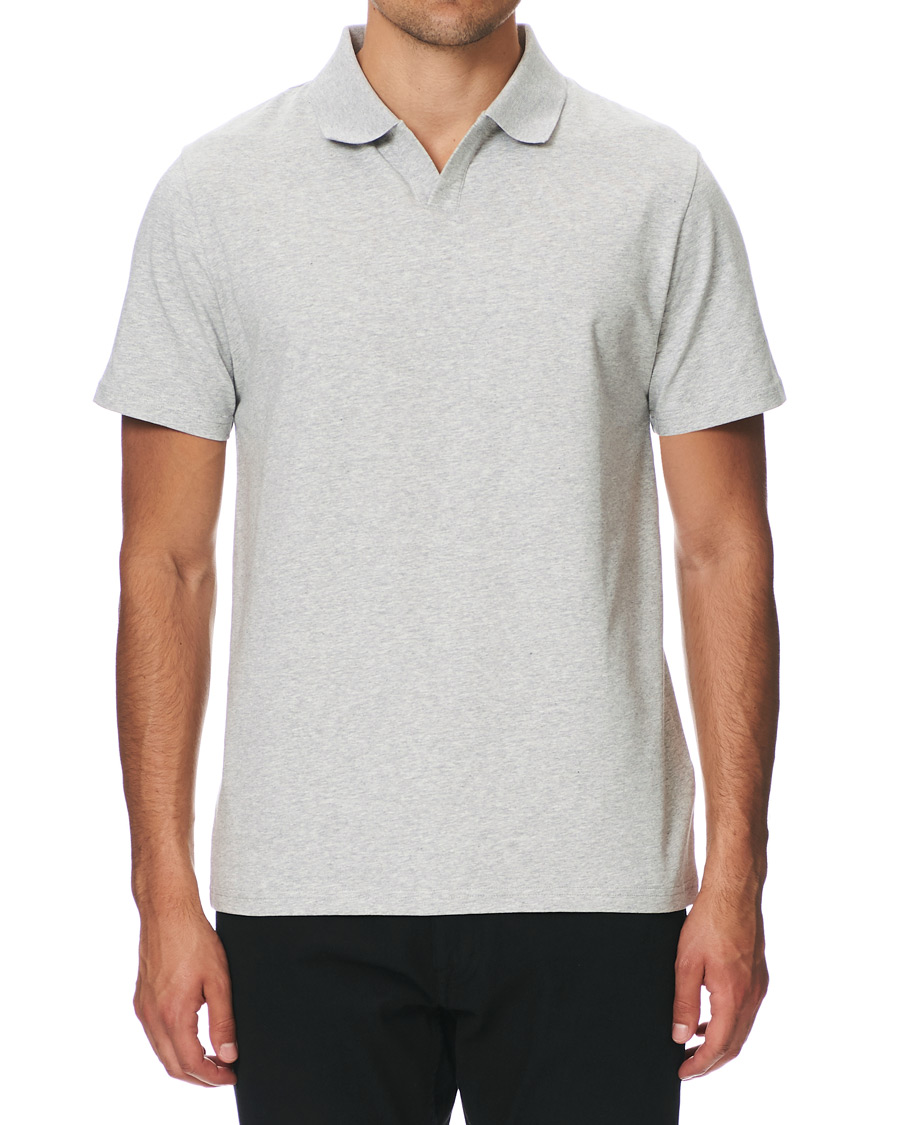 Herren | Poloshirts | Filippa K | Soft Lycra Polo T-Shirt Light Grey Melange