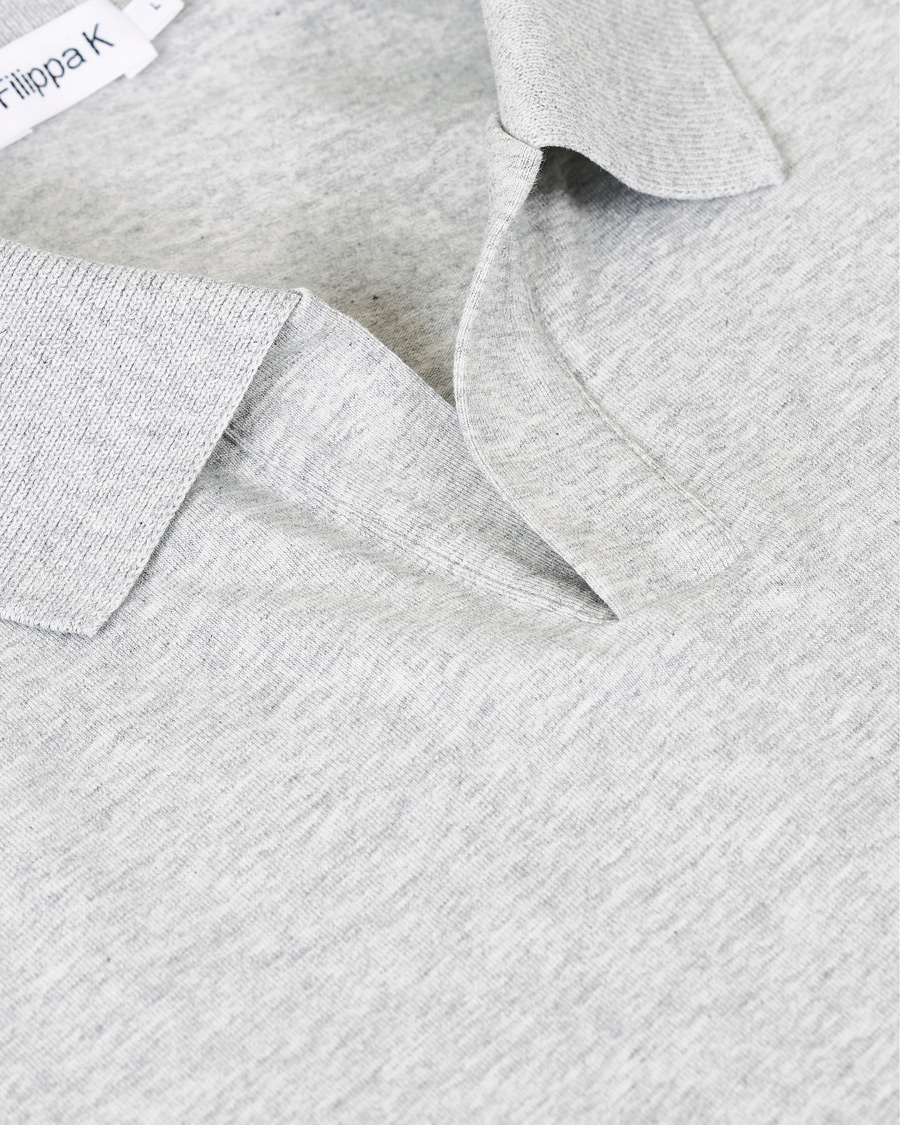 Herren | Poloshirts | Filippa K | Soft Lycra Polo T-Shirt Light Grey Melange